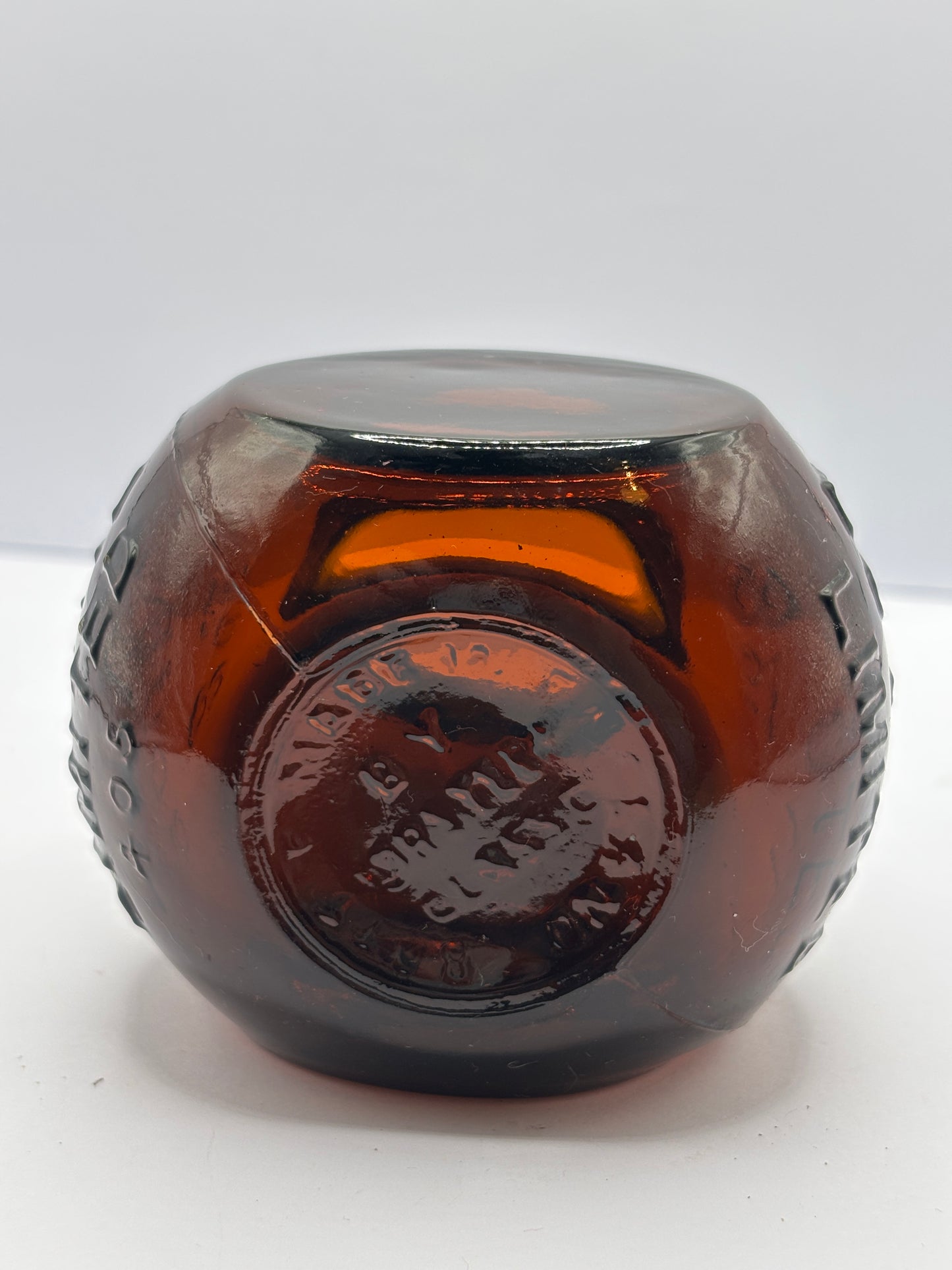Old 8Oz amber glass Bovril jar