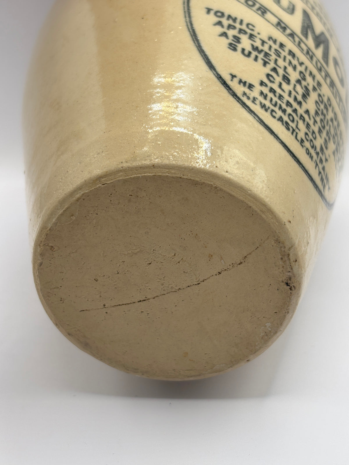 Old scarce XL advertising numol jar, 7.5inch