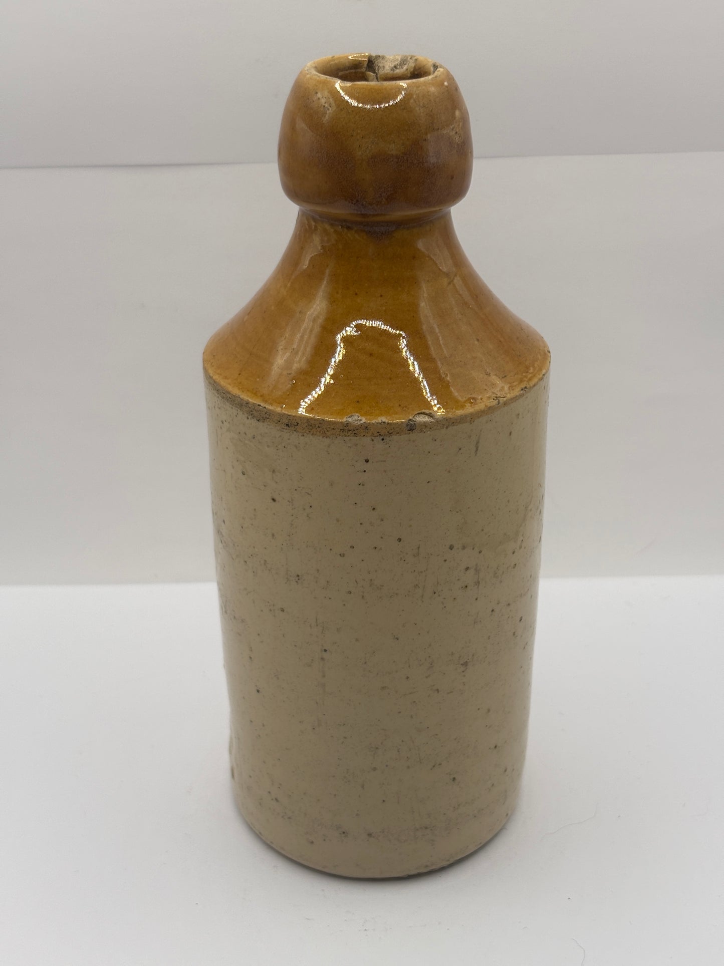 Old stoneware ginger beer bottle, Harston & Co, Leeds