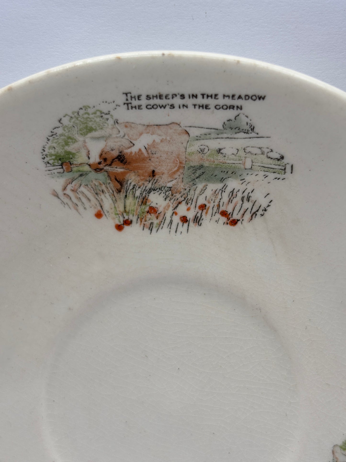 Old nursery rhyme plate