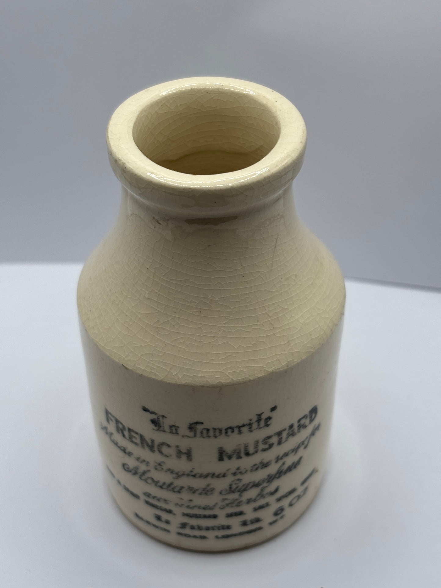 Old french mustard advertising jar