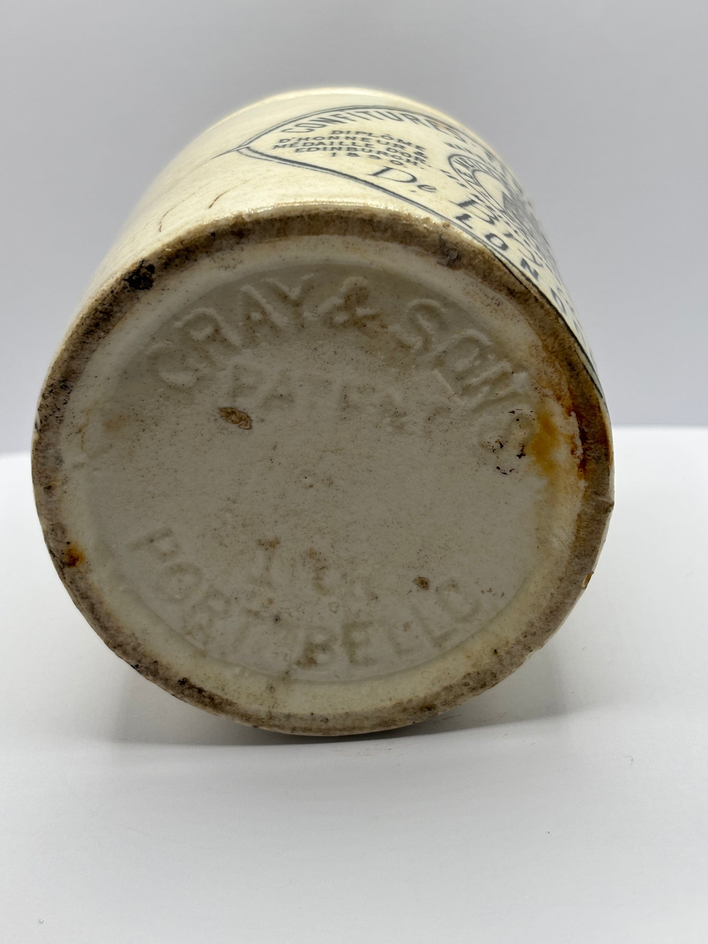 Rare old french marmalade jar, confitures fines parisiennes