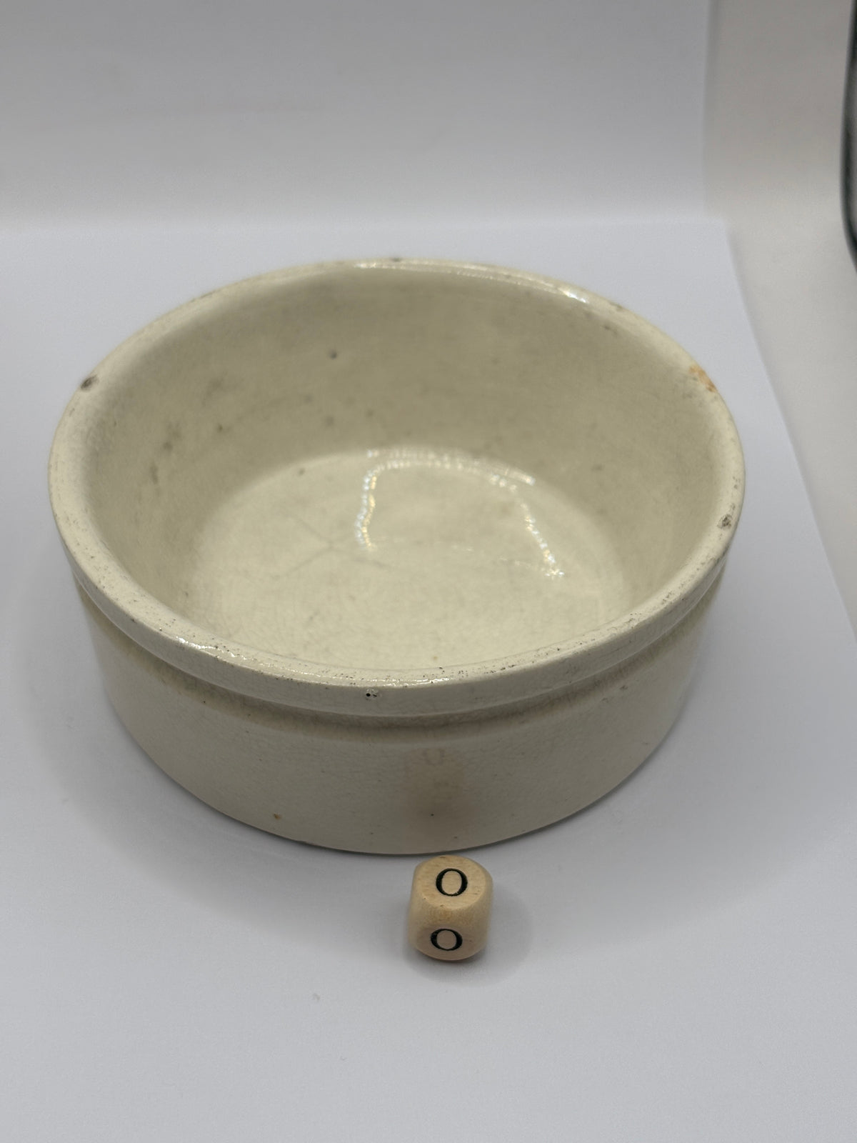 Old plain stoneware meat paste pot. Potted meat (o)