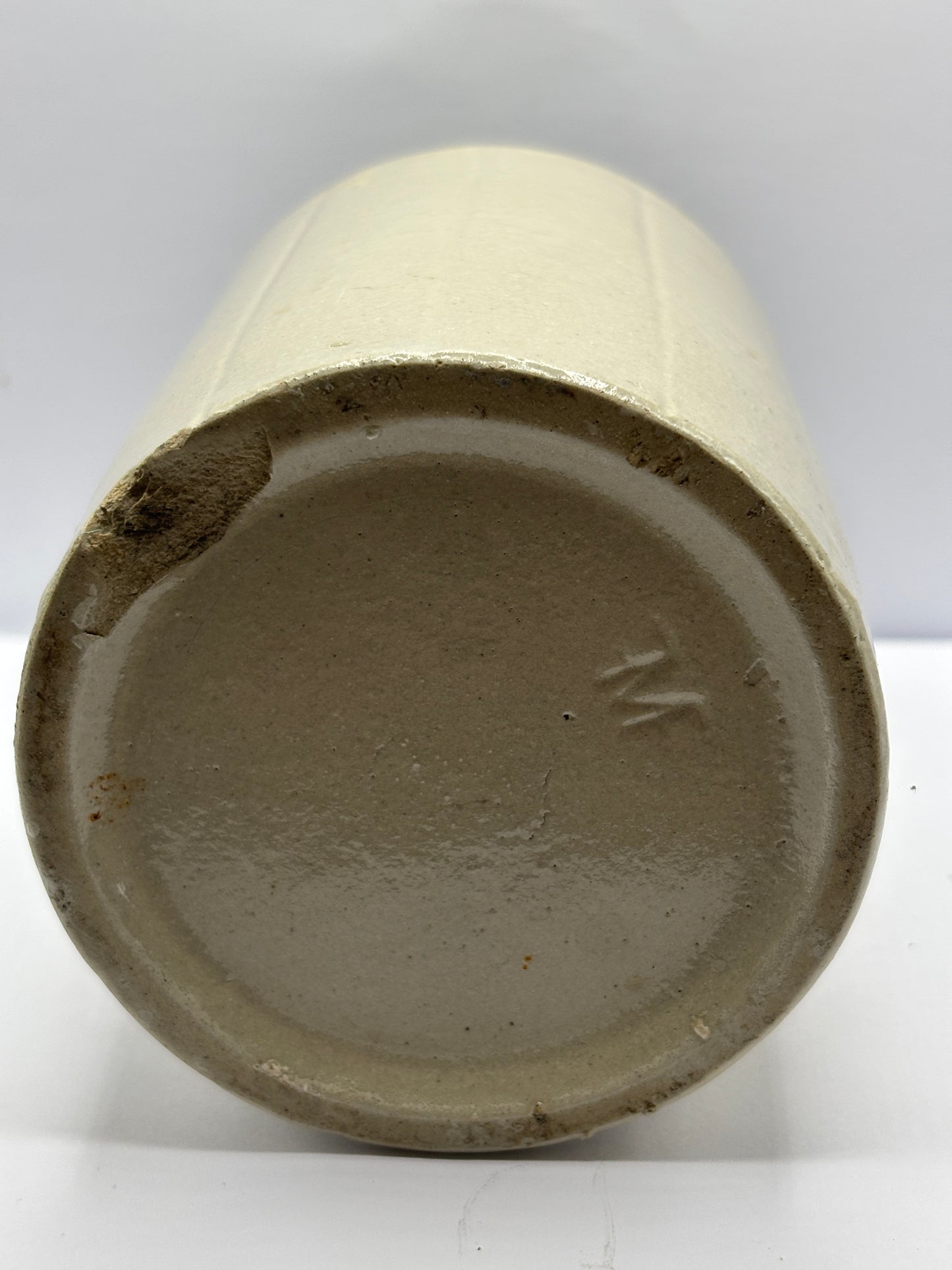 Old ribbed jam & marmalade pot. 2lb