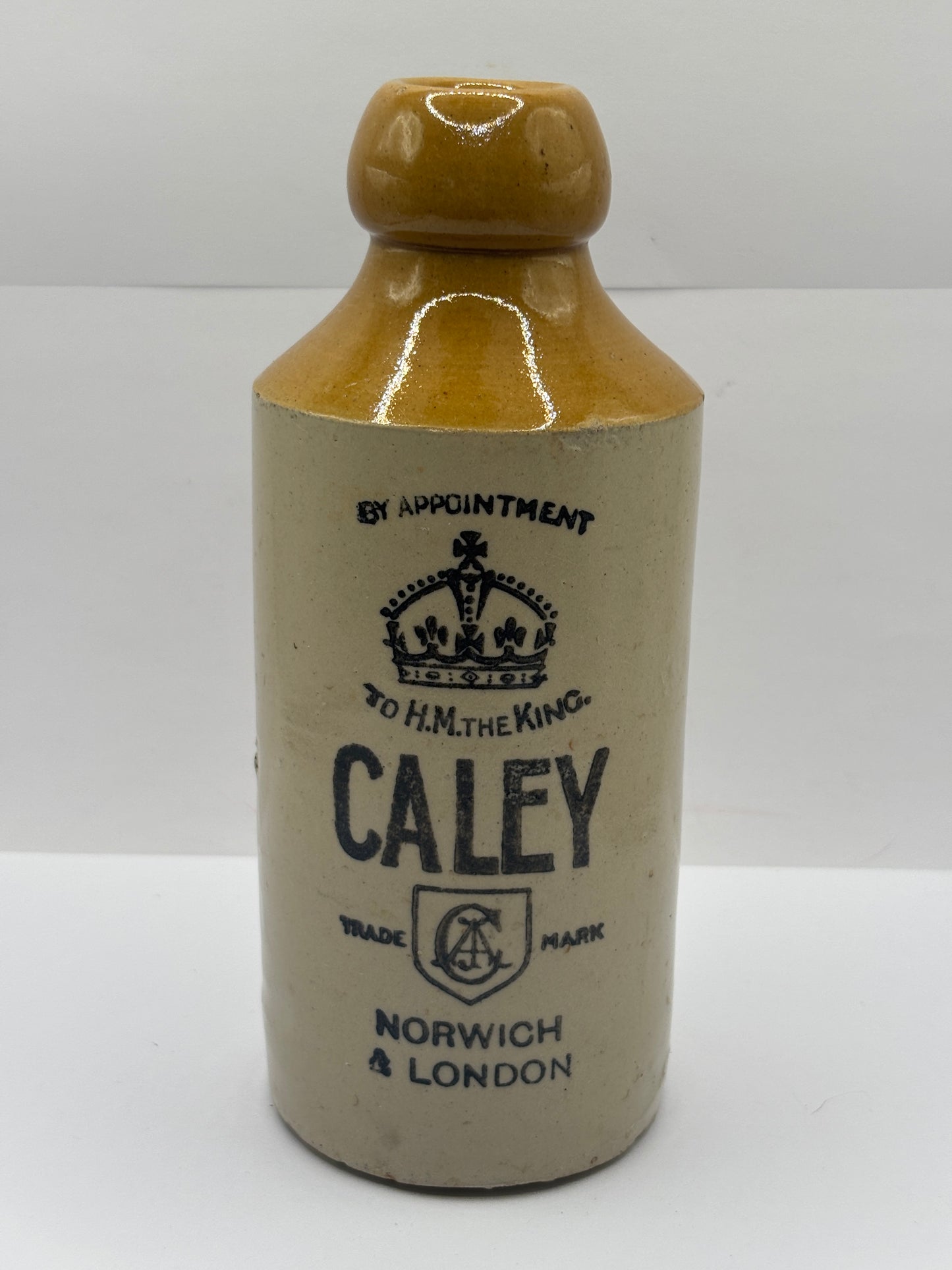 Old stoneware ginger beer bottle, Caley