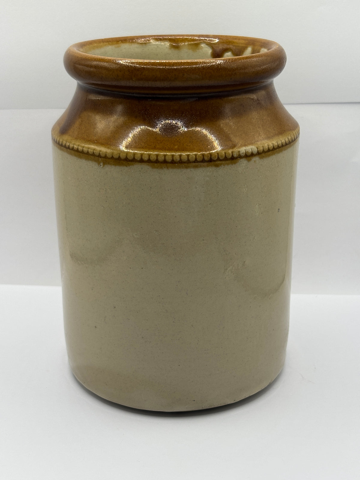 Old stoneware jar/ pantry pot