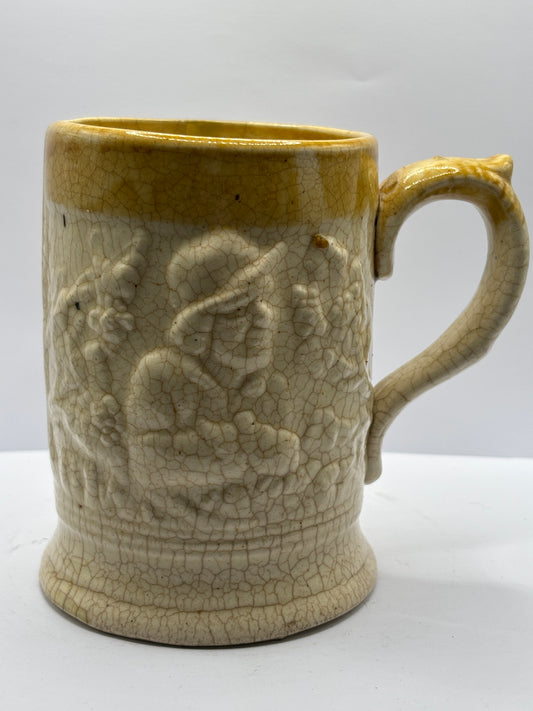 Old stoneware mug, crazed