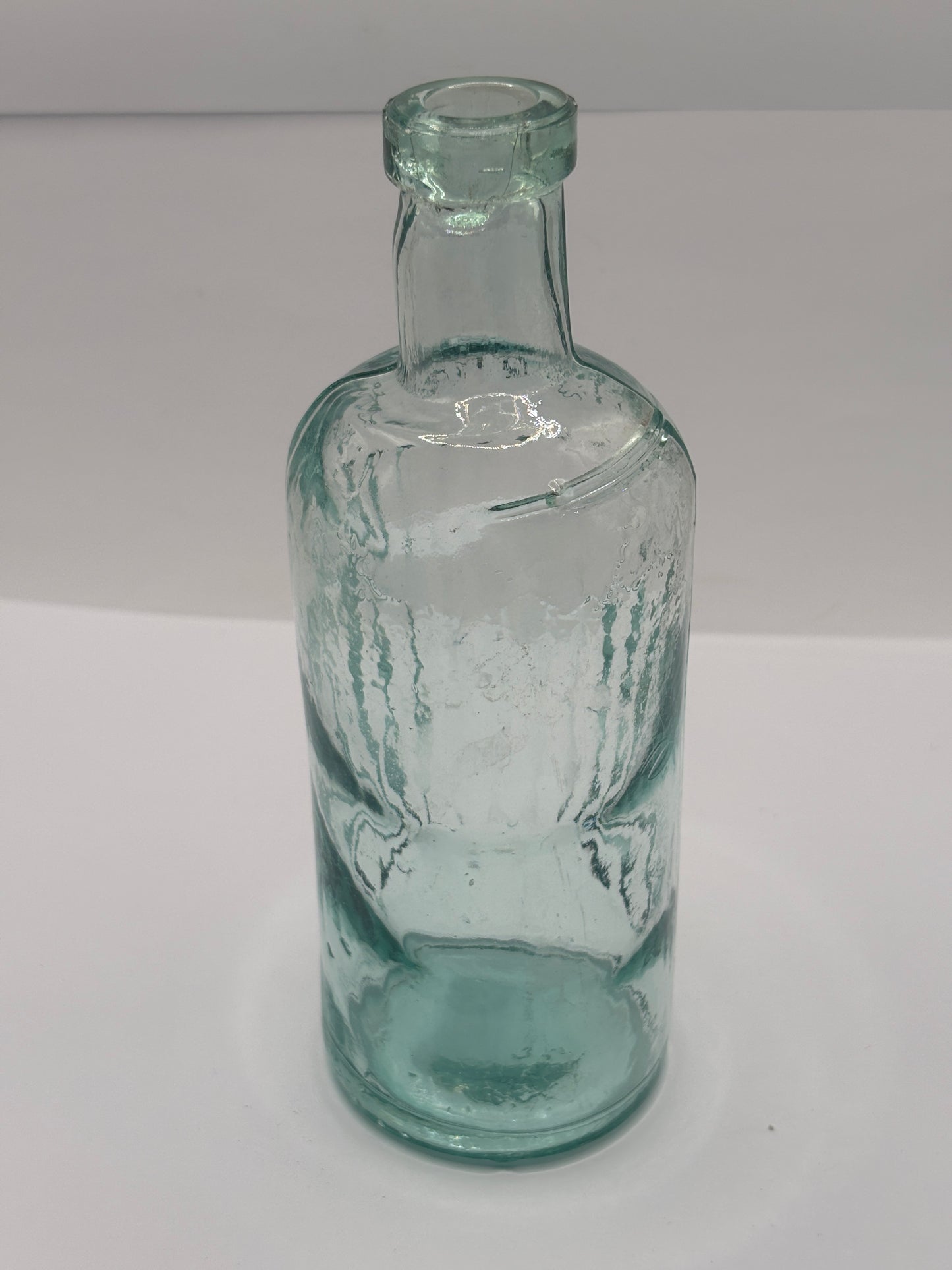 Old aqua glass poison bottle, Poisonous, not to be taken