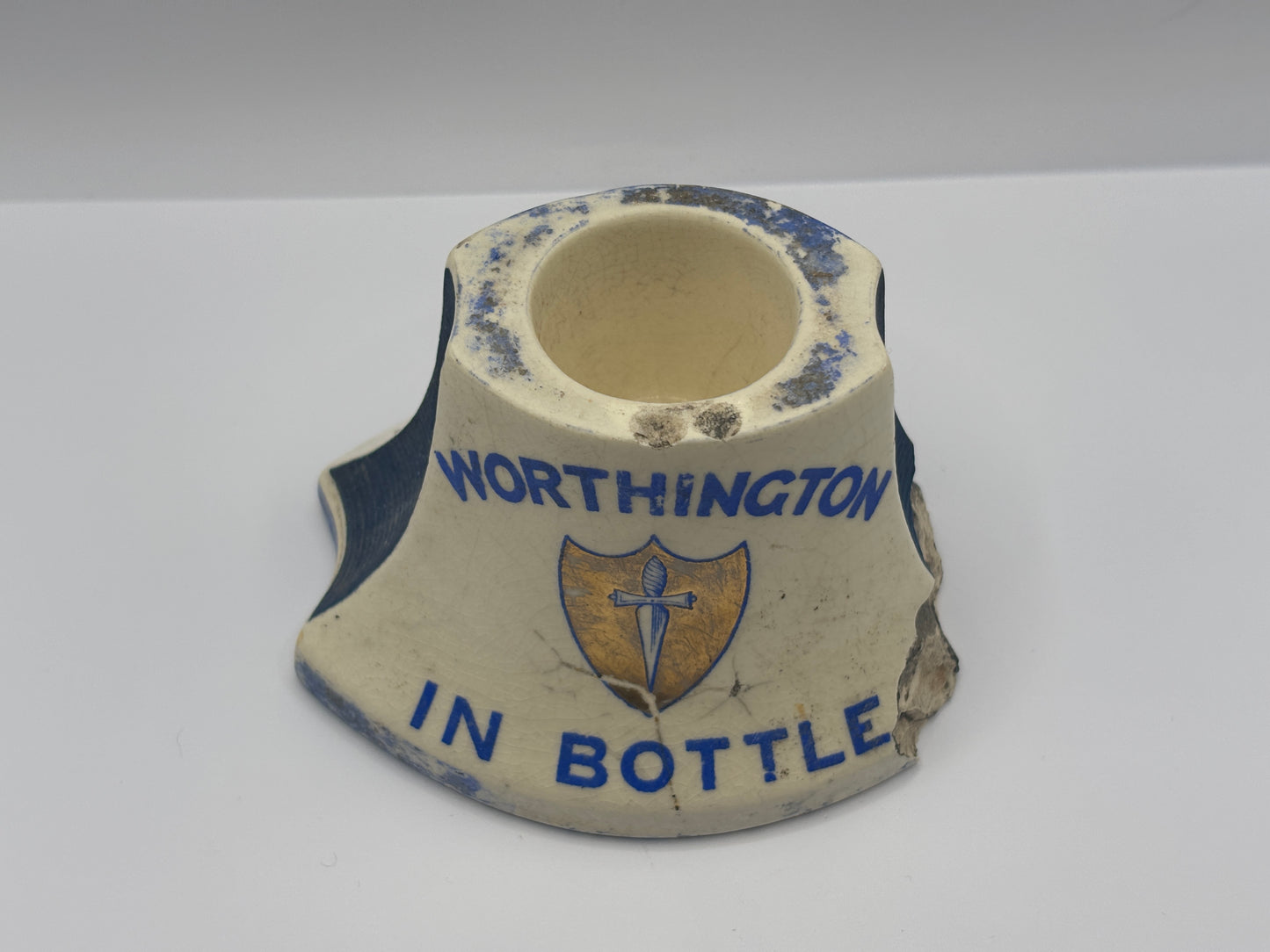 Old worthington advertising match striker, damaged