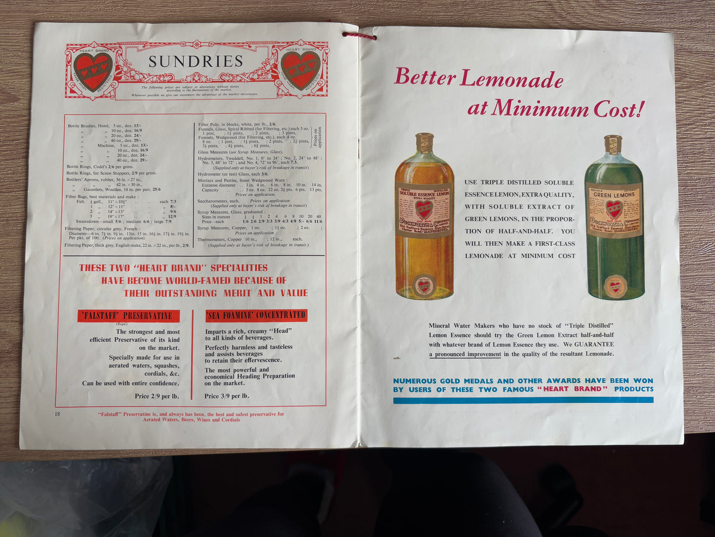 Antique Duckworth & Co price list book. ephemera