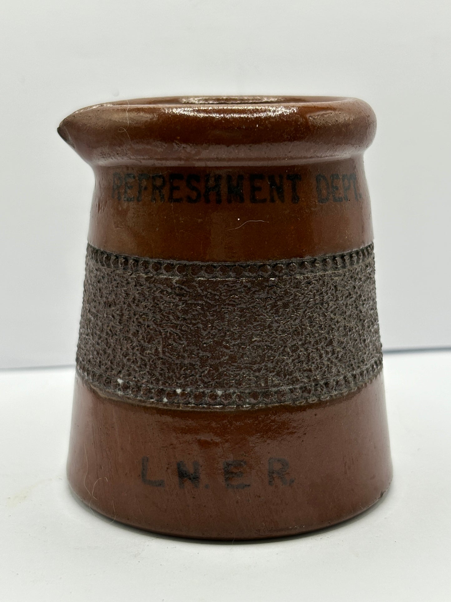 Old small LNER railway jug, Refreshment dept, LNER. Railway