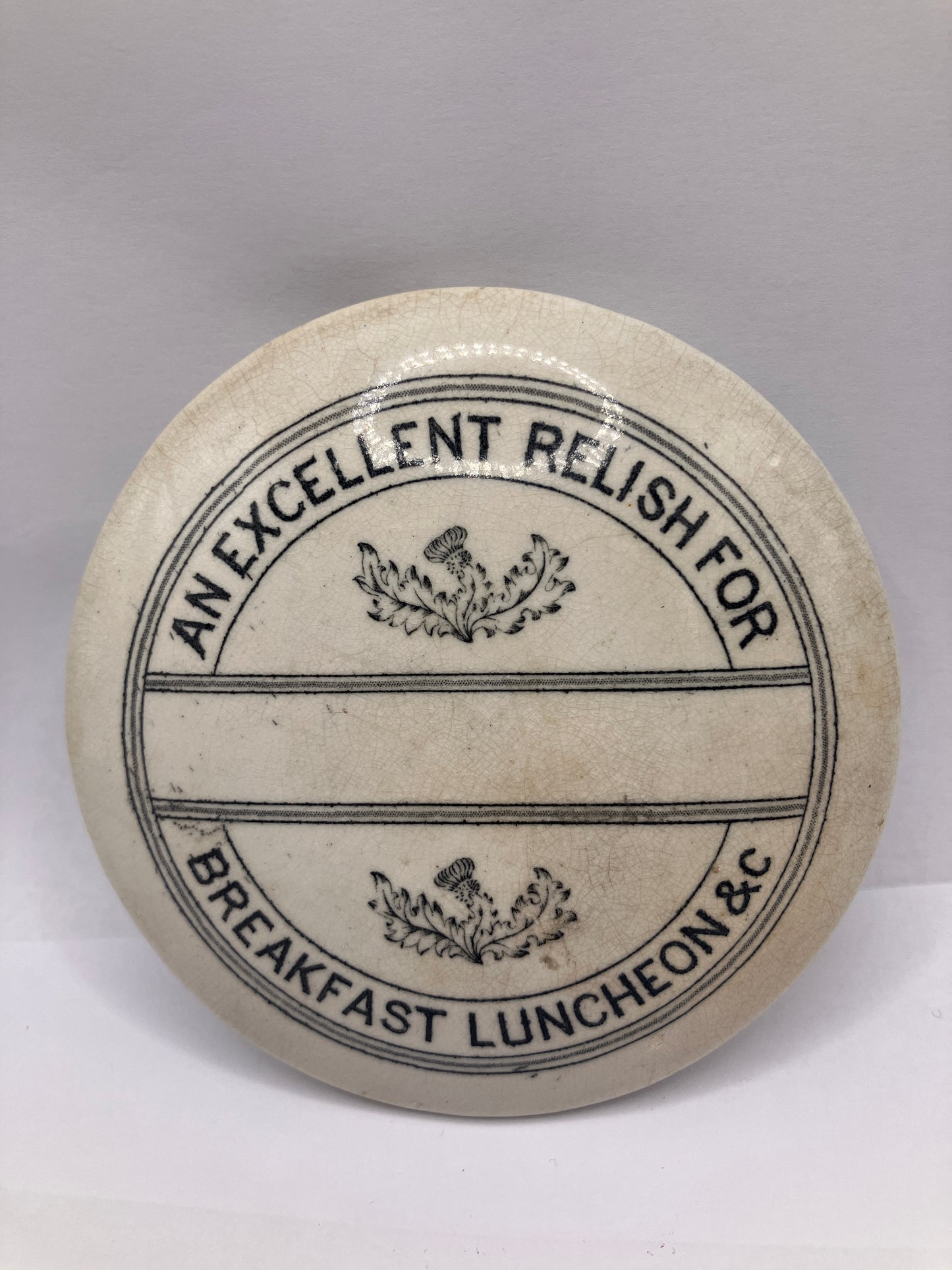 Breakfast luncheon advertising lid