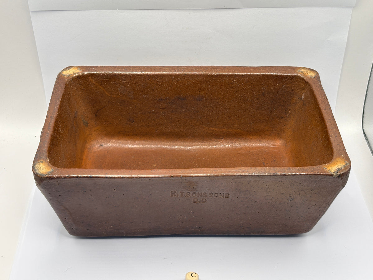 Old XL salt glaze stoneware pie dish (C)