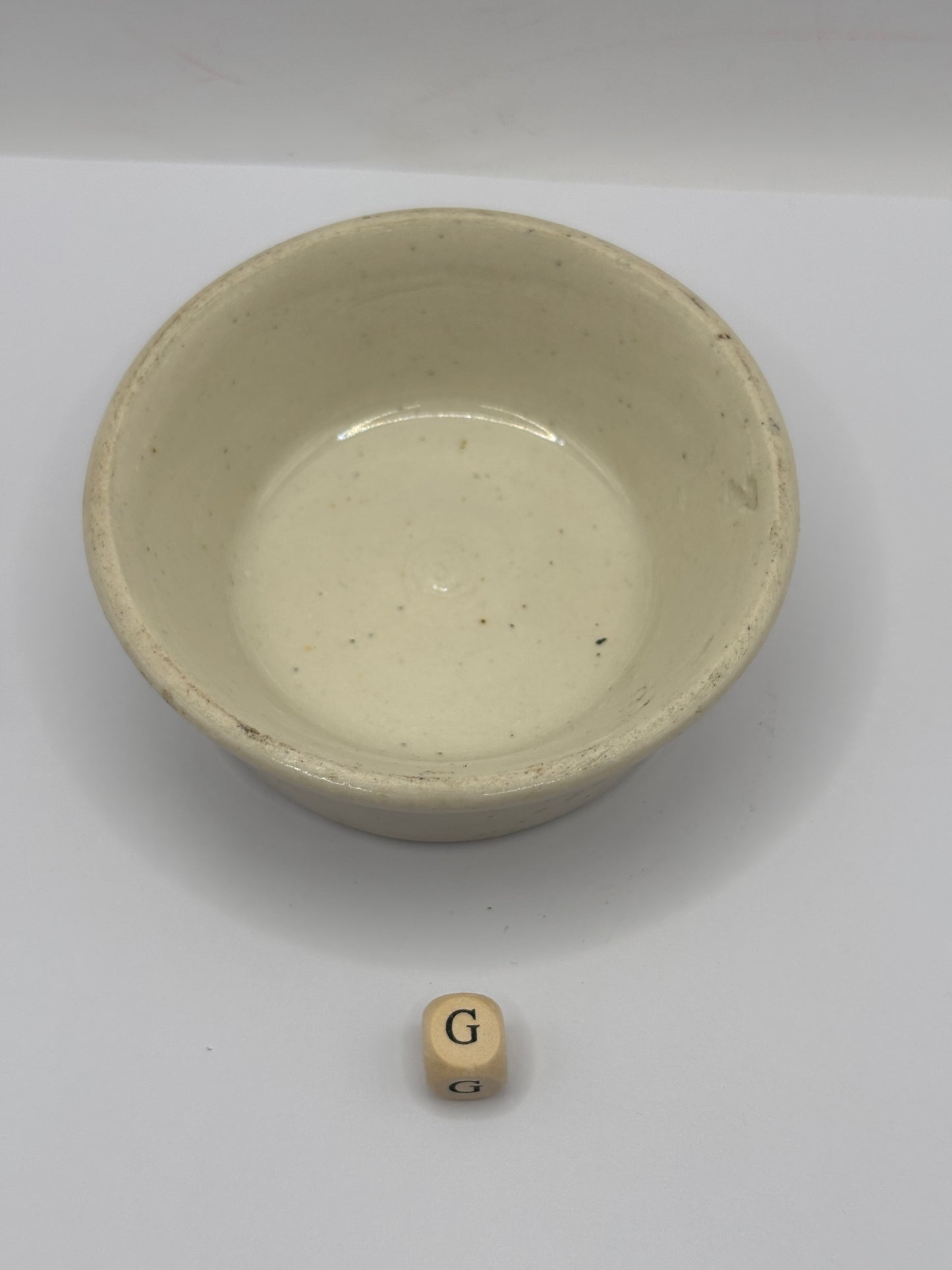Old plain stoneware meat paste pot, potted meat (G)