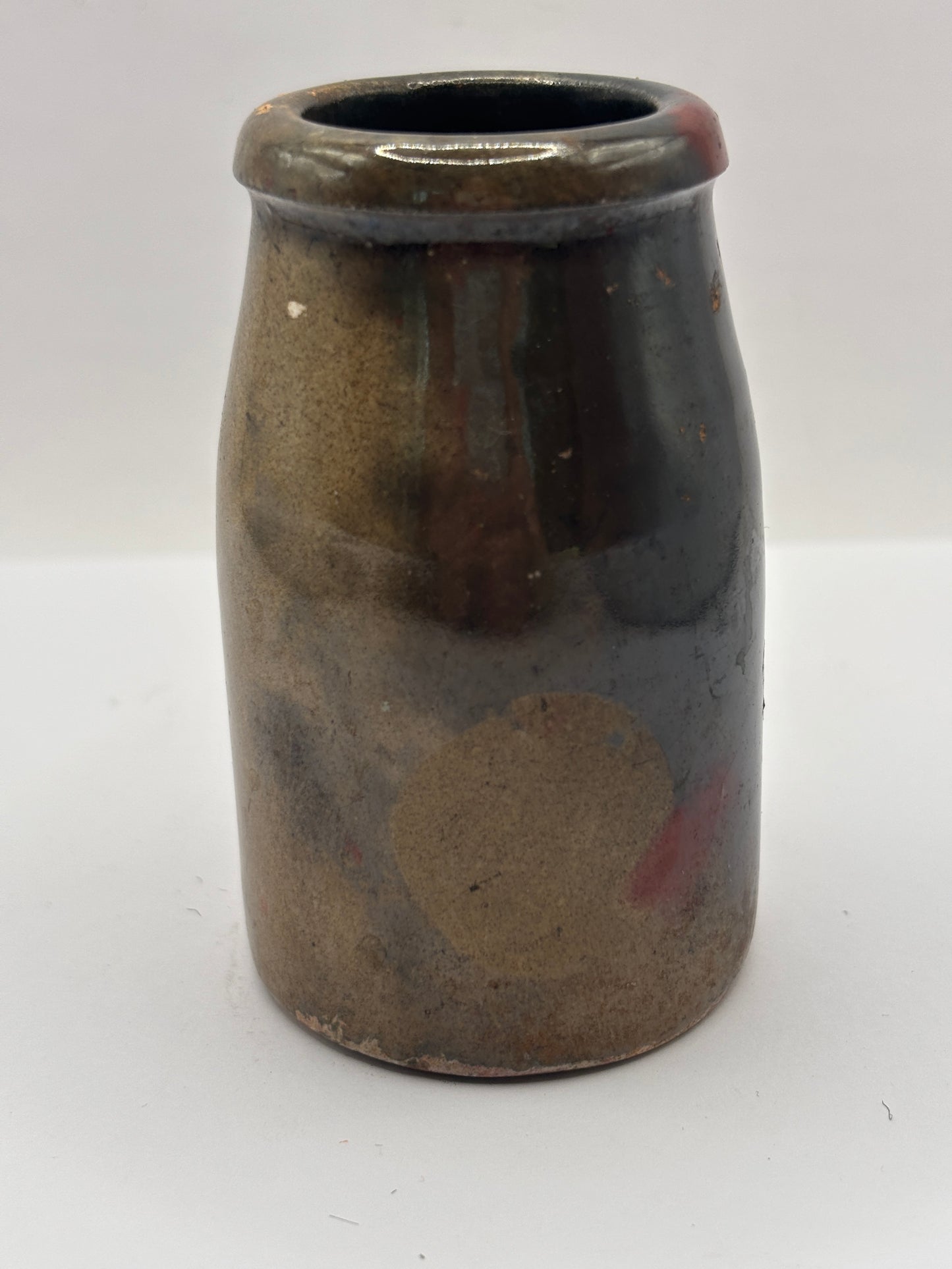 Old stoneware jar, creamer, churn