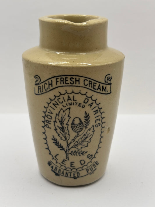 Old advertising cream pot, Leeds Provincial Dairies 10cms