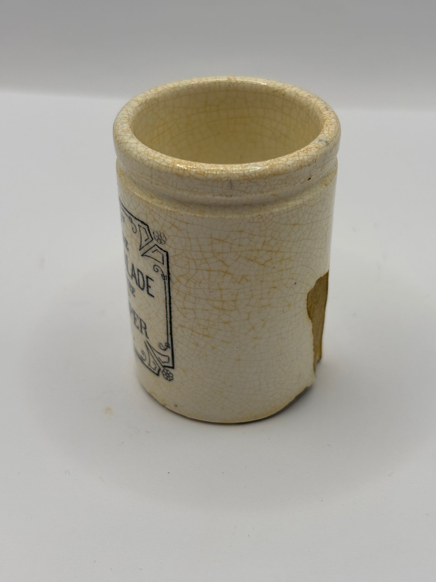 Old miniature frank coopers marmalade jar. Damaged