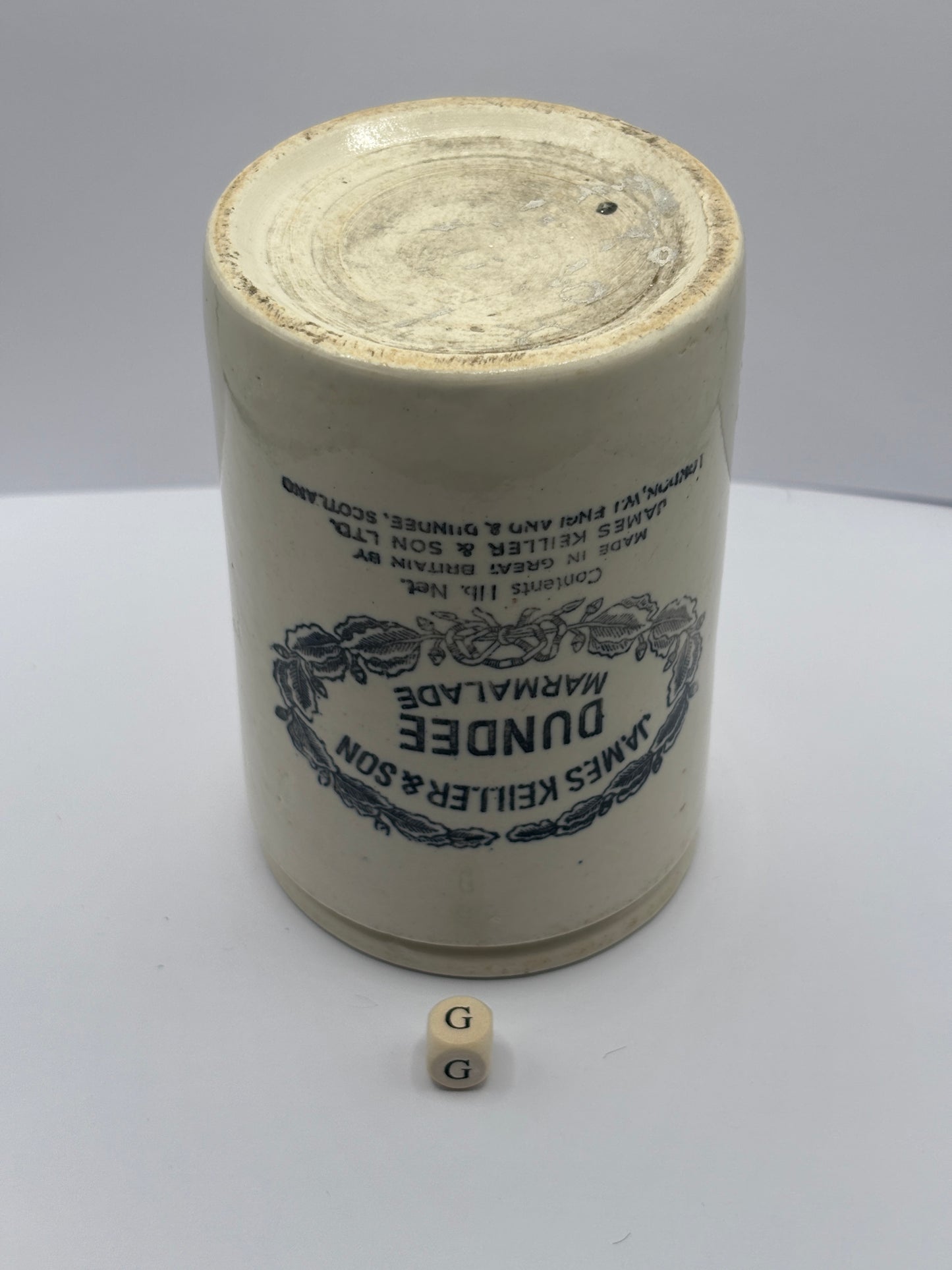 old 1lb James Keiller Dundee marmalade jar (G)