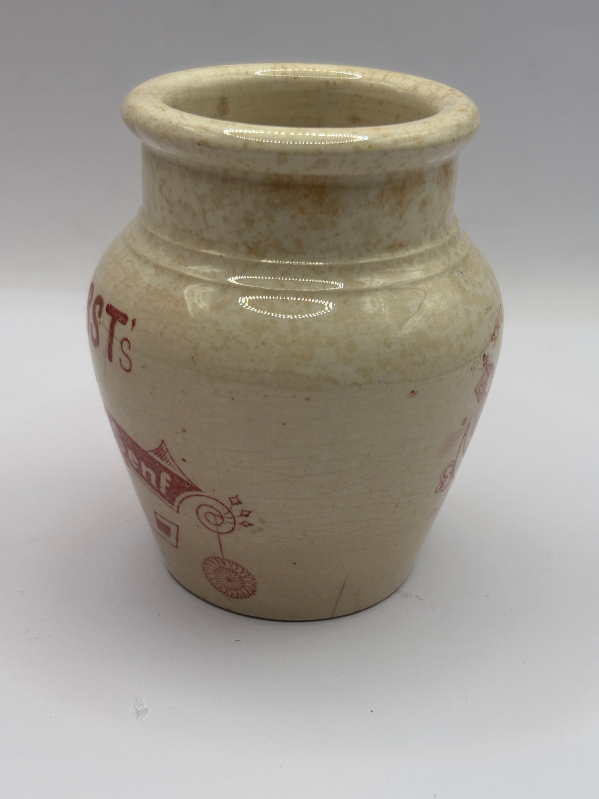 Old french advertising mustard jar, Frankfurt