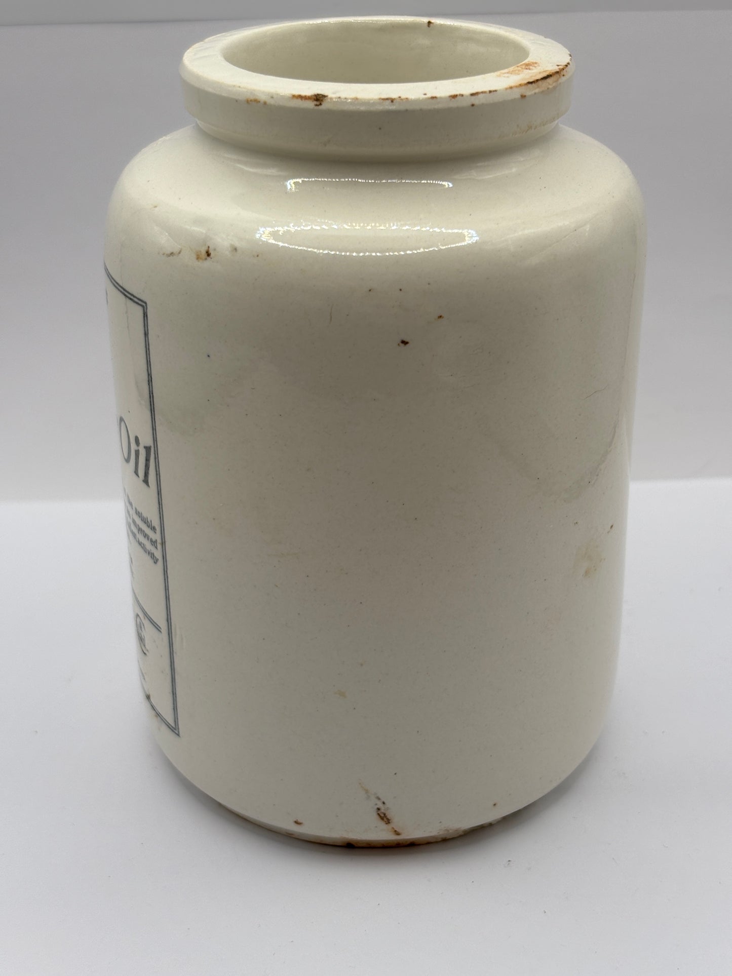 Old advertising jar, extract of malt, Cod liver oil