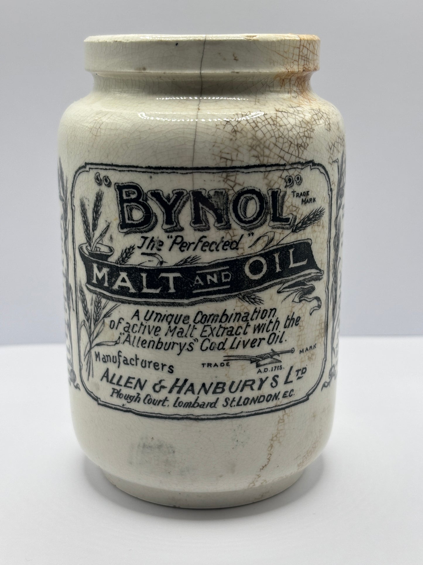 Old Bynol advertising jar