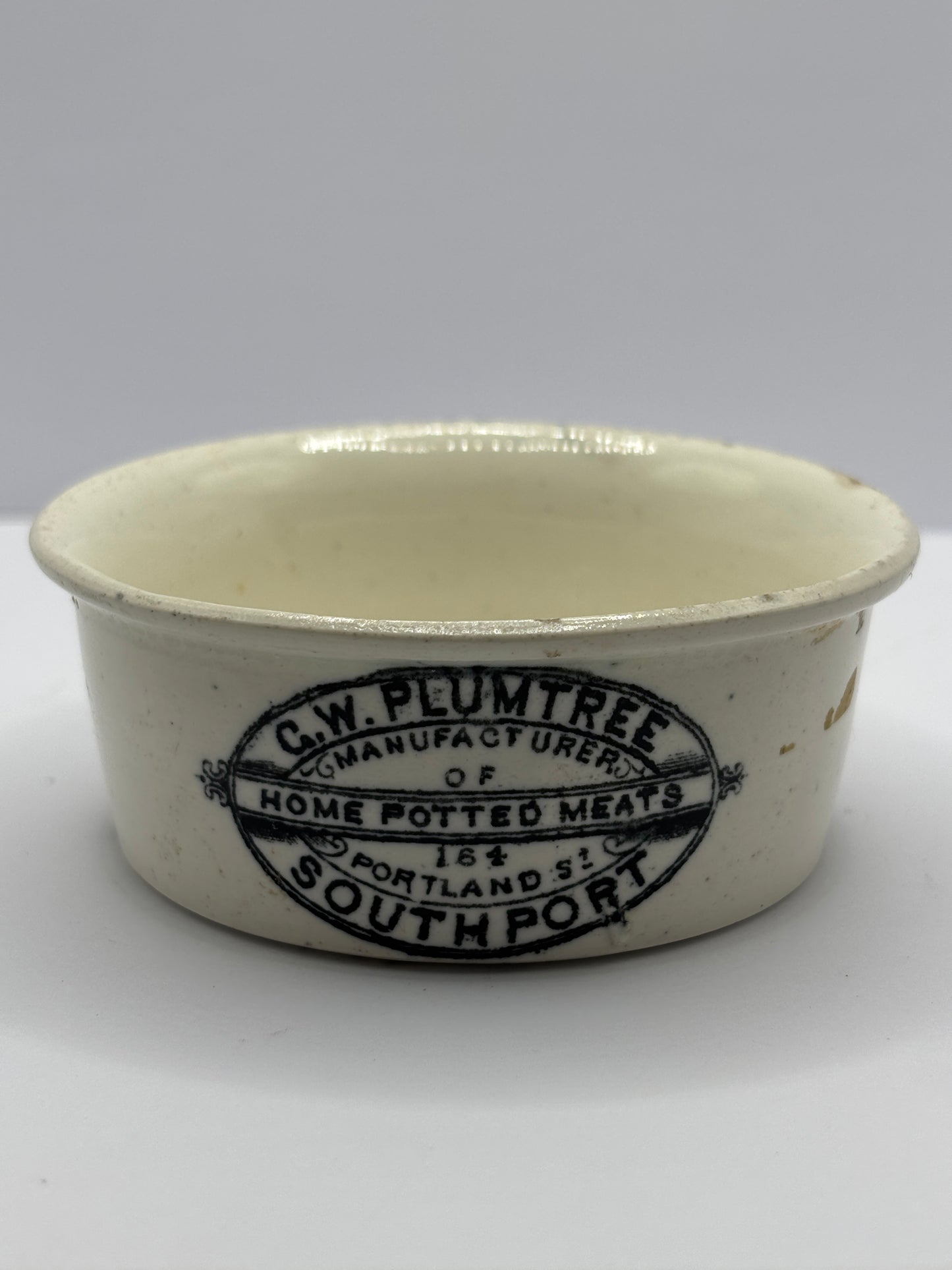 Plumtree home potted meats advertising pot