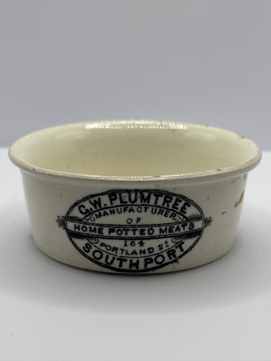 Plumtree home potted meats advertising pot