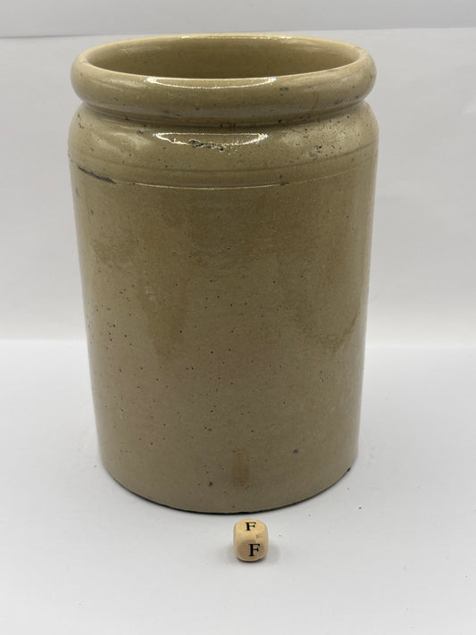 Old 2lb rolled top stoneware jam & marmalade pot (F)