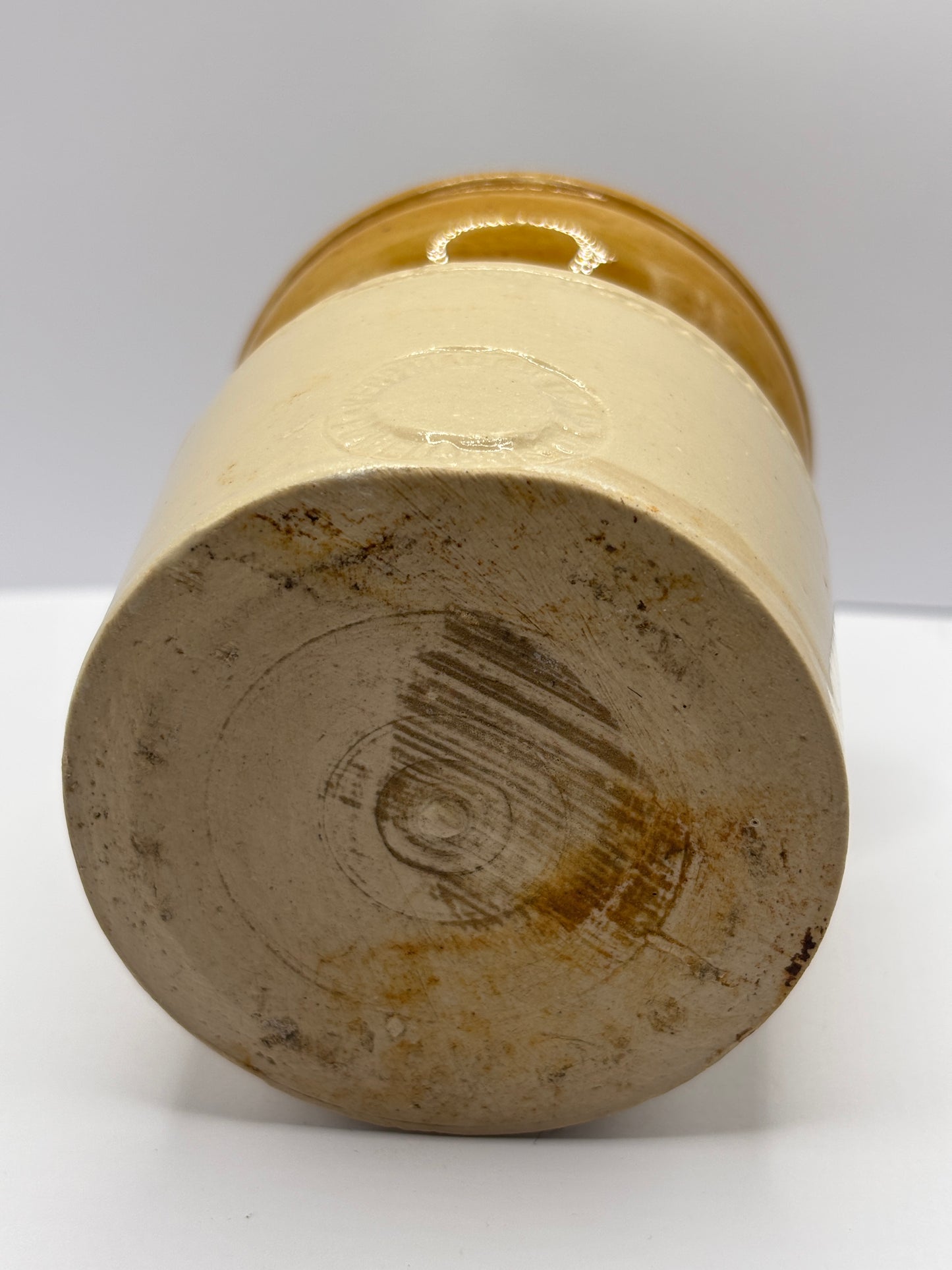 Old plain stoneware caviar pot