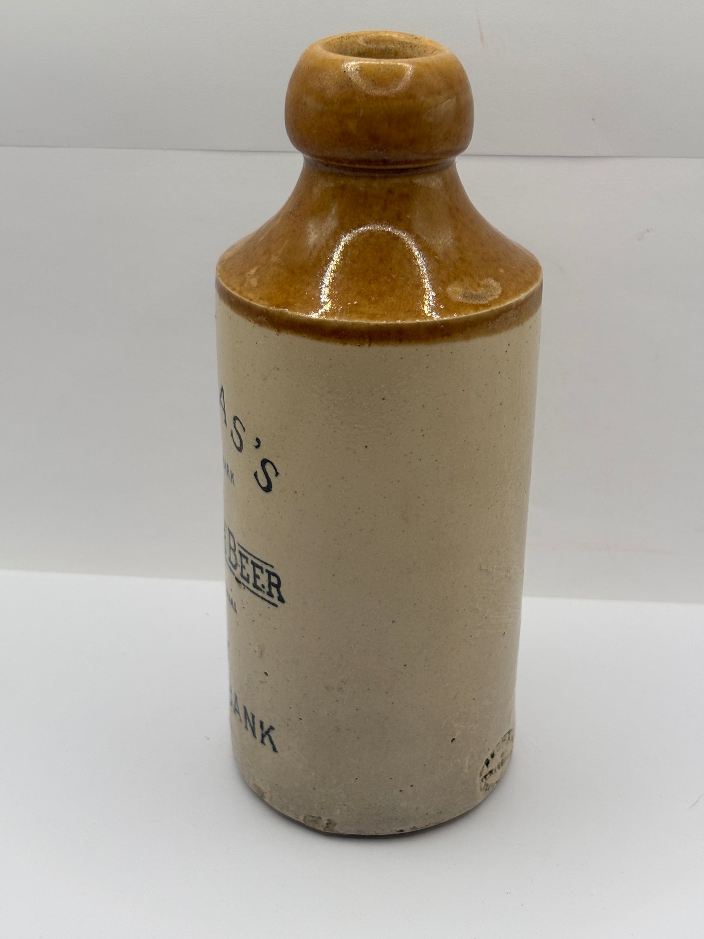 Old stoneware ginger beer bottle, R Douglas’s Kirkcaldy & Ladybank