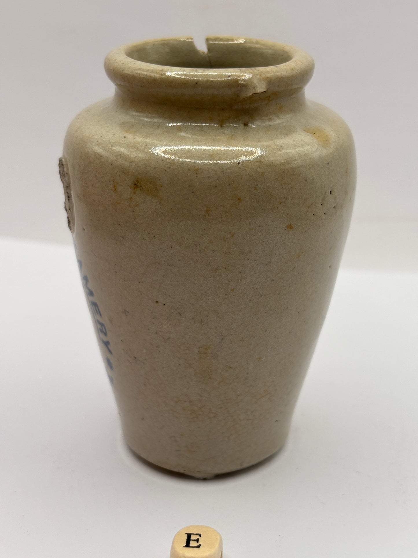 Old advertising cream pot, Hammersleys (e) damaged