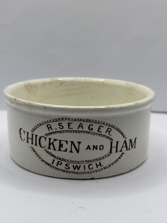 Old seagers Chicken & ham meat paste pot