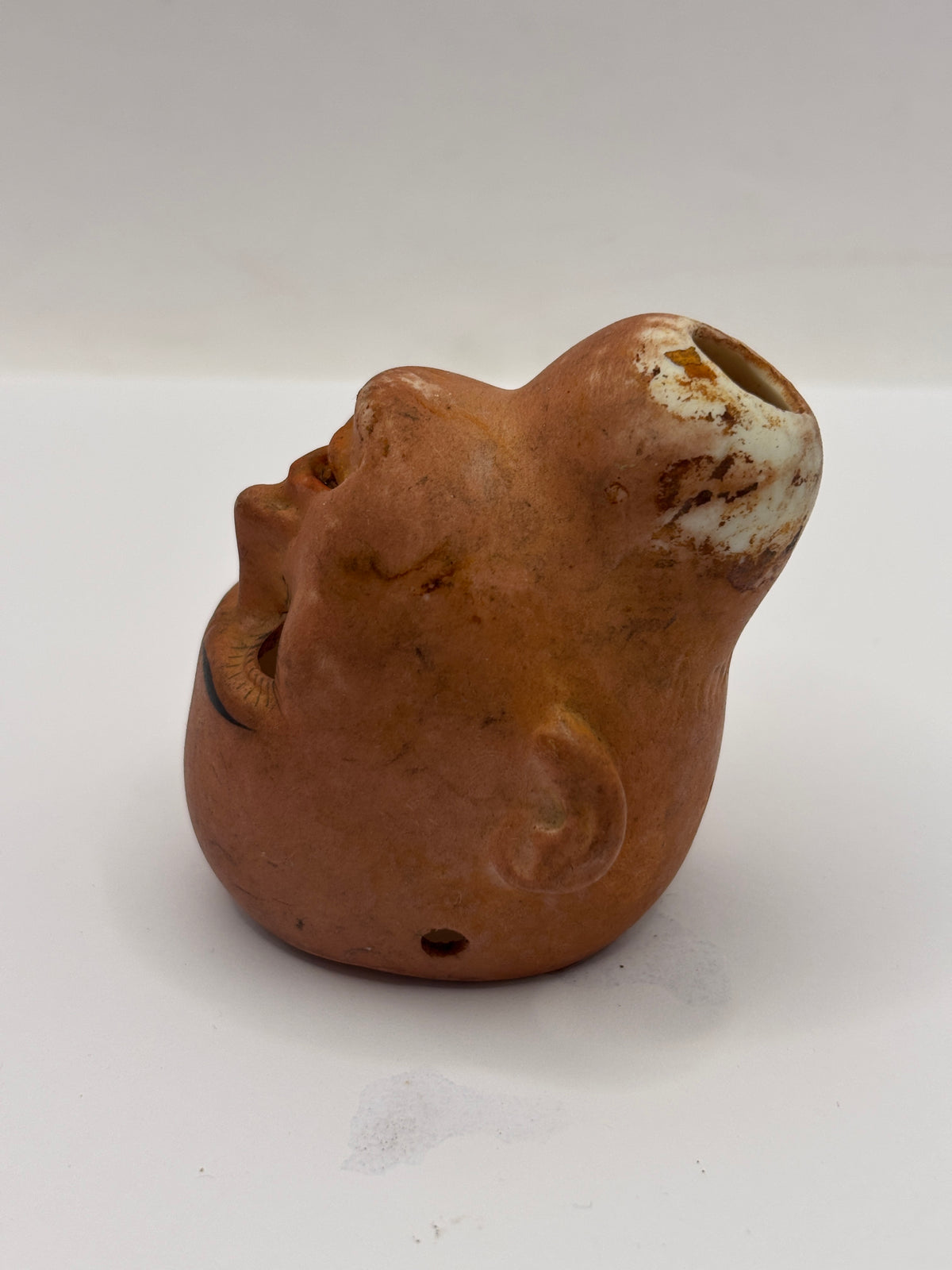 Old bisque dolls head, super stained