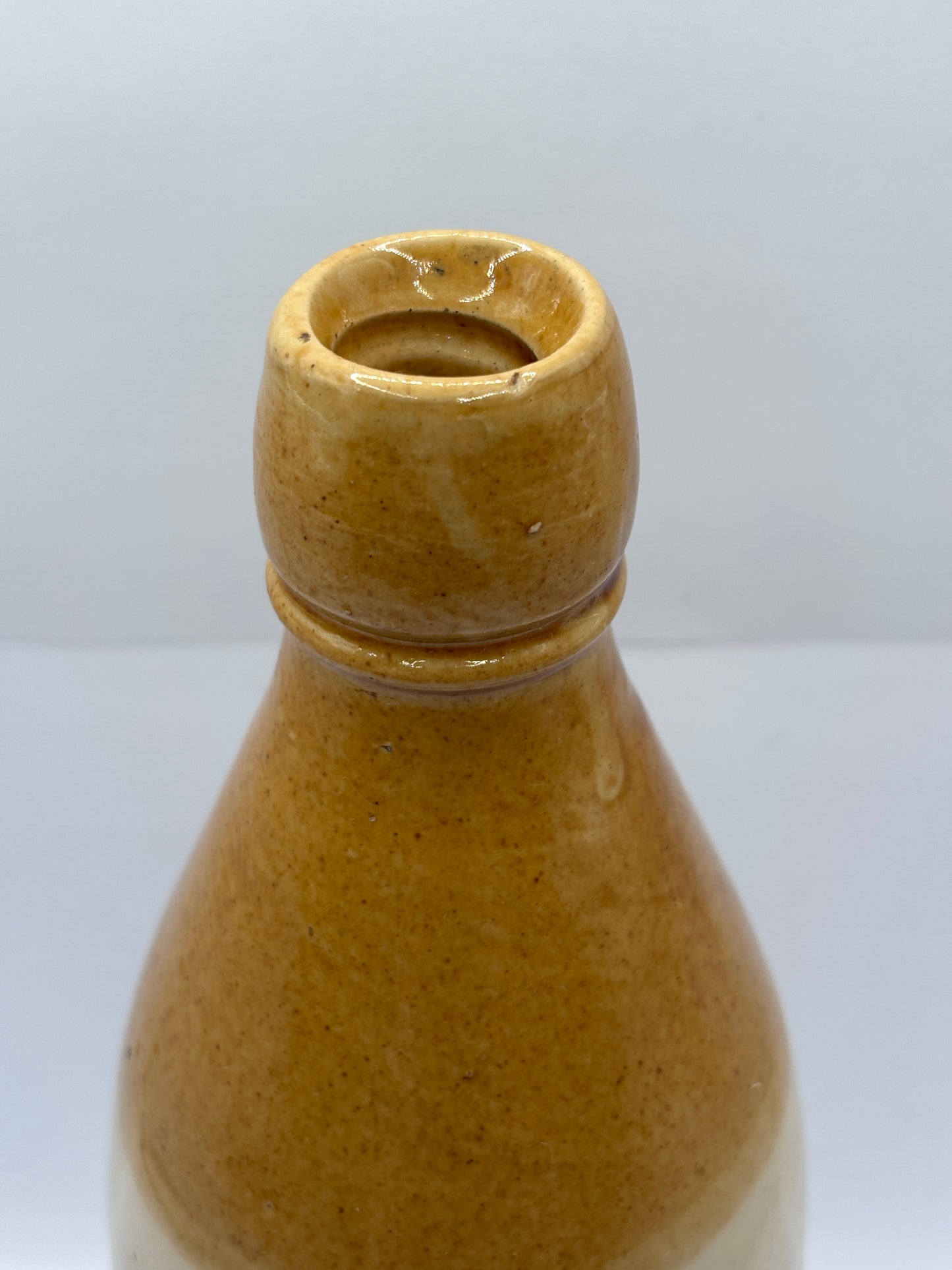 Old stoneware ginger beer bottle, Best London stout, Ventnor Isle of wight