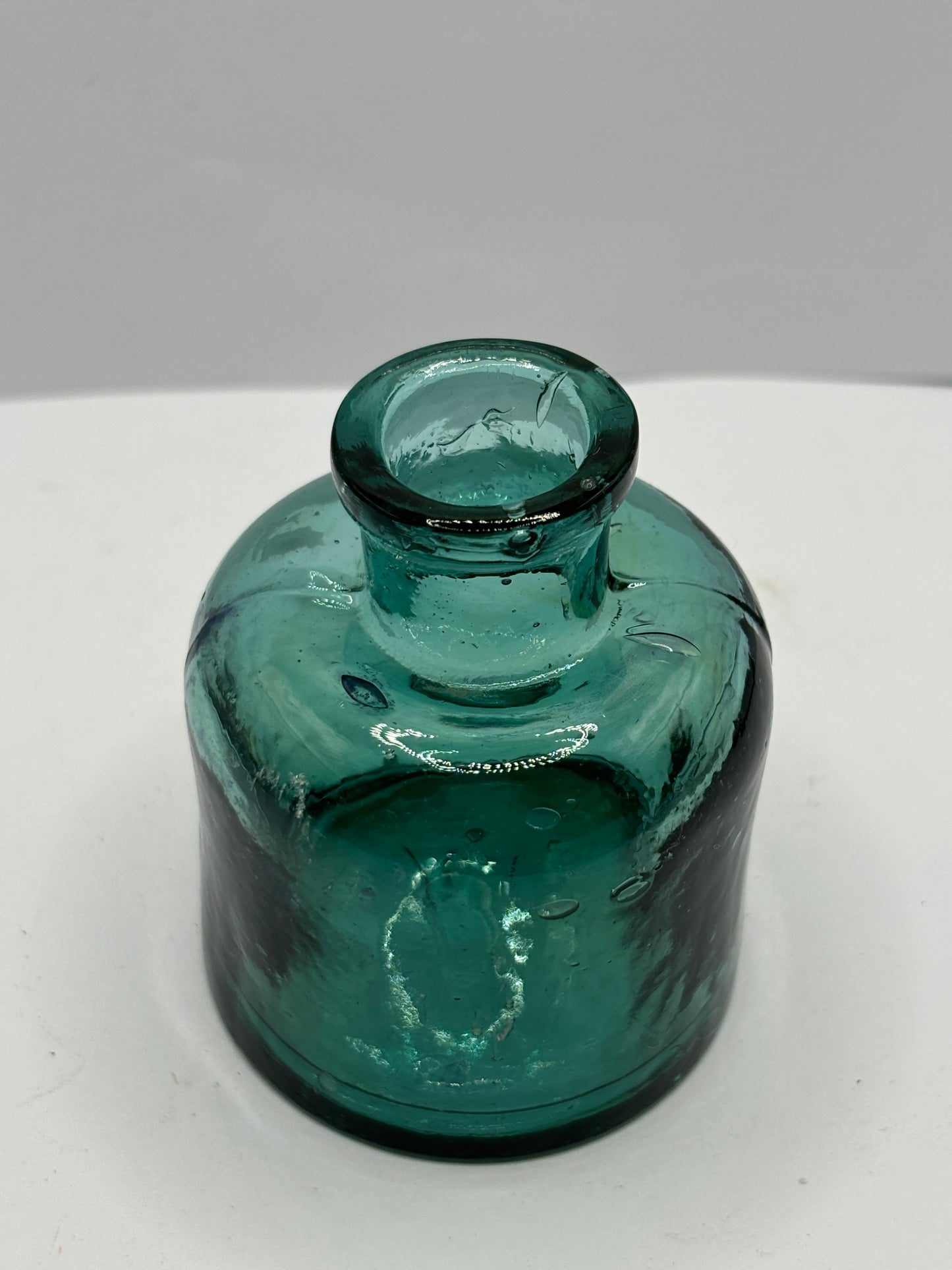 Old Dark aqua inkwell