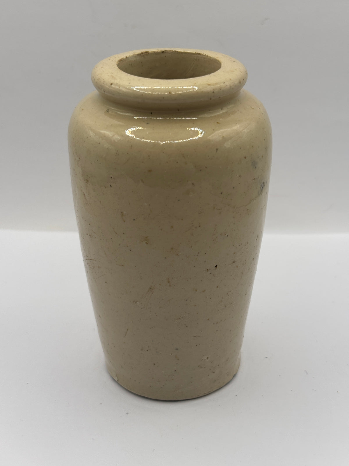 Old advertising cream pot, Galloway preserved cream, Stranraer