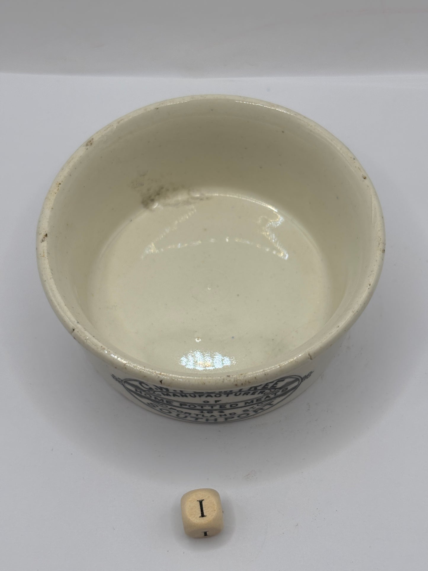 Old Plumtree advertising meat paste pot (i)