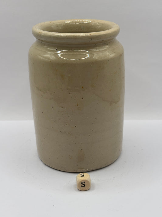 Old 1lb rolled top stoneware jam pot (s)