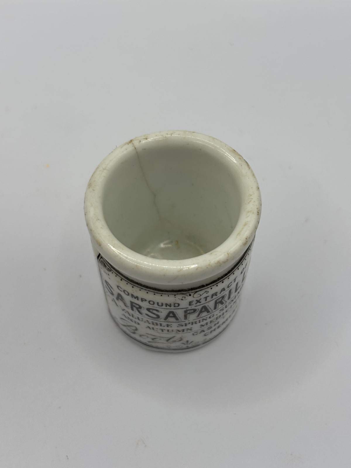 Old advertising jar, Boots sarsaparilla
