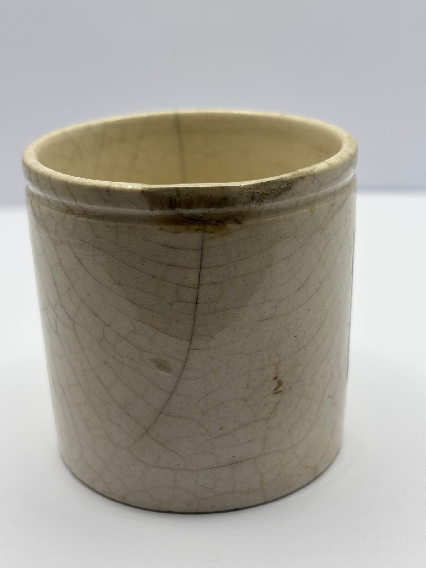 Old clarkes miraculous salve advertising ointment pot, large size repaired