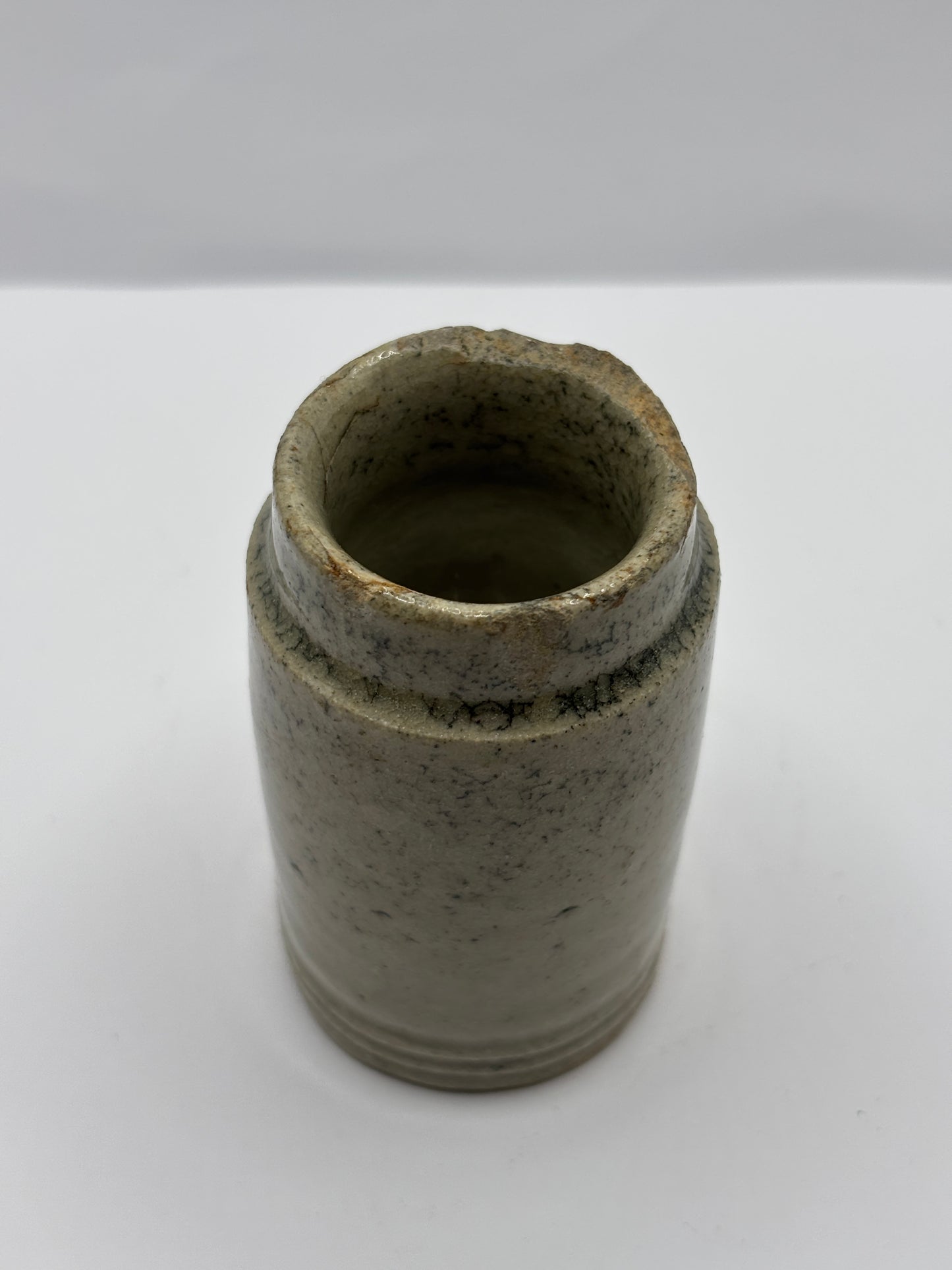Small old stoneware pot