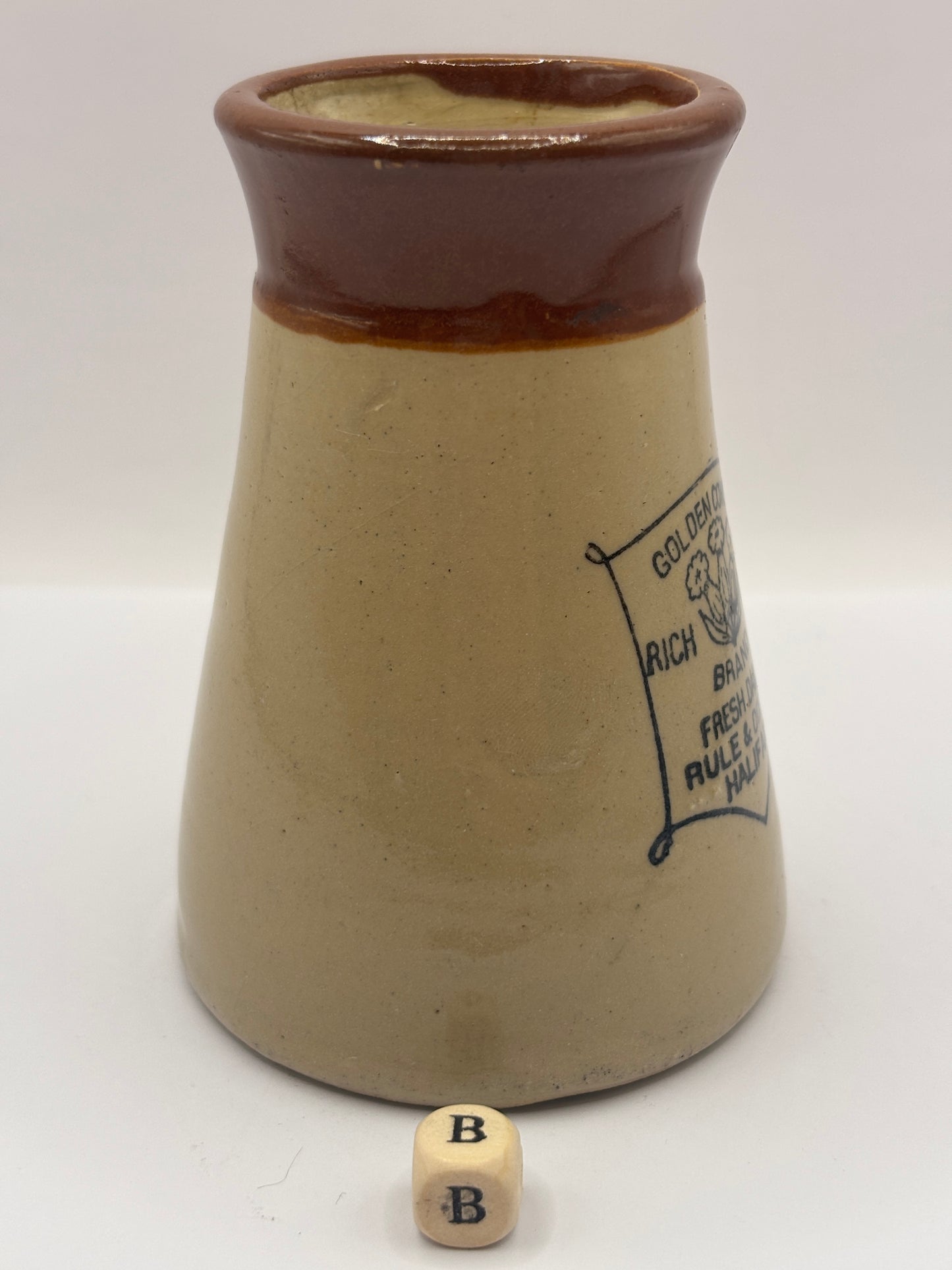 Old advertising cream pot, Cowslip (B)