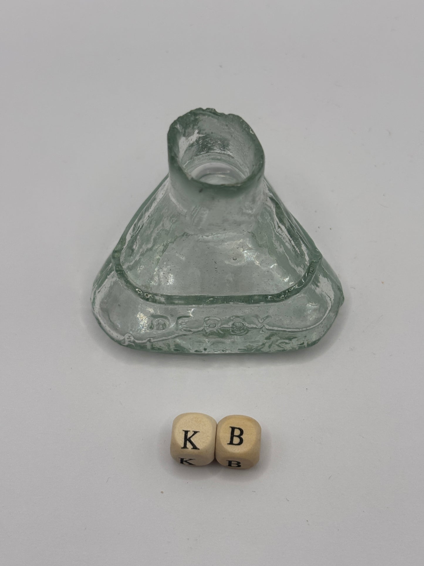 Old advertising ink, Derby all british, inkwell, ink bottle (KB)