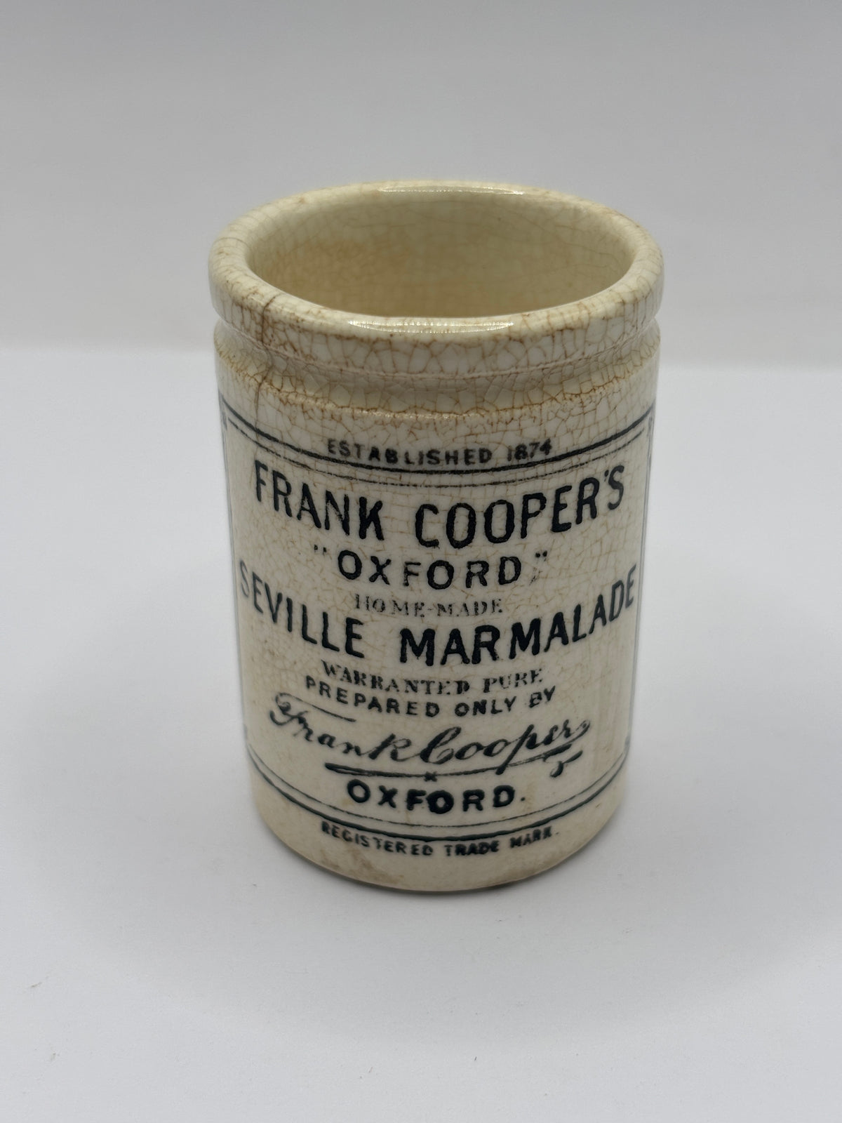 RARE miniature size Frank Cooper marmalade jar 5.5cms