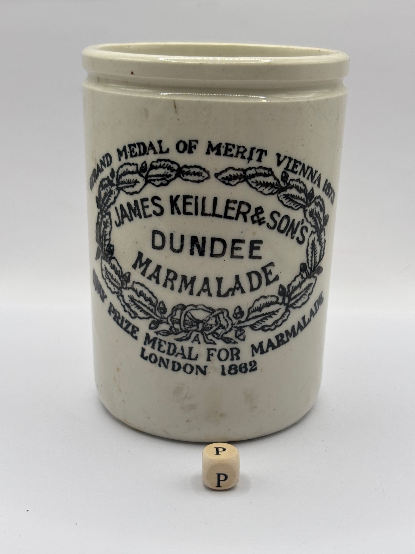 Old 1lb James Keiller Dundee marmalade Jar (P)