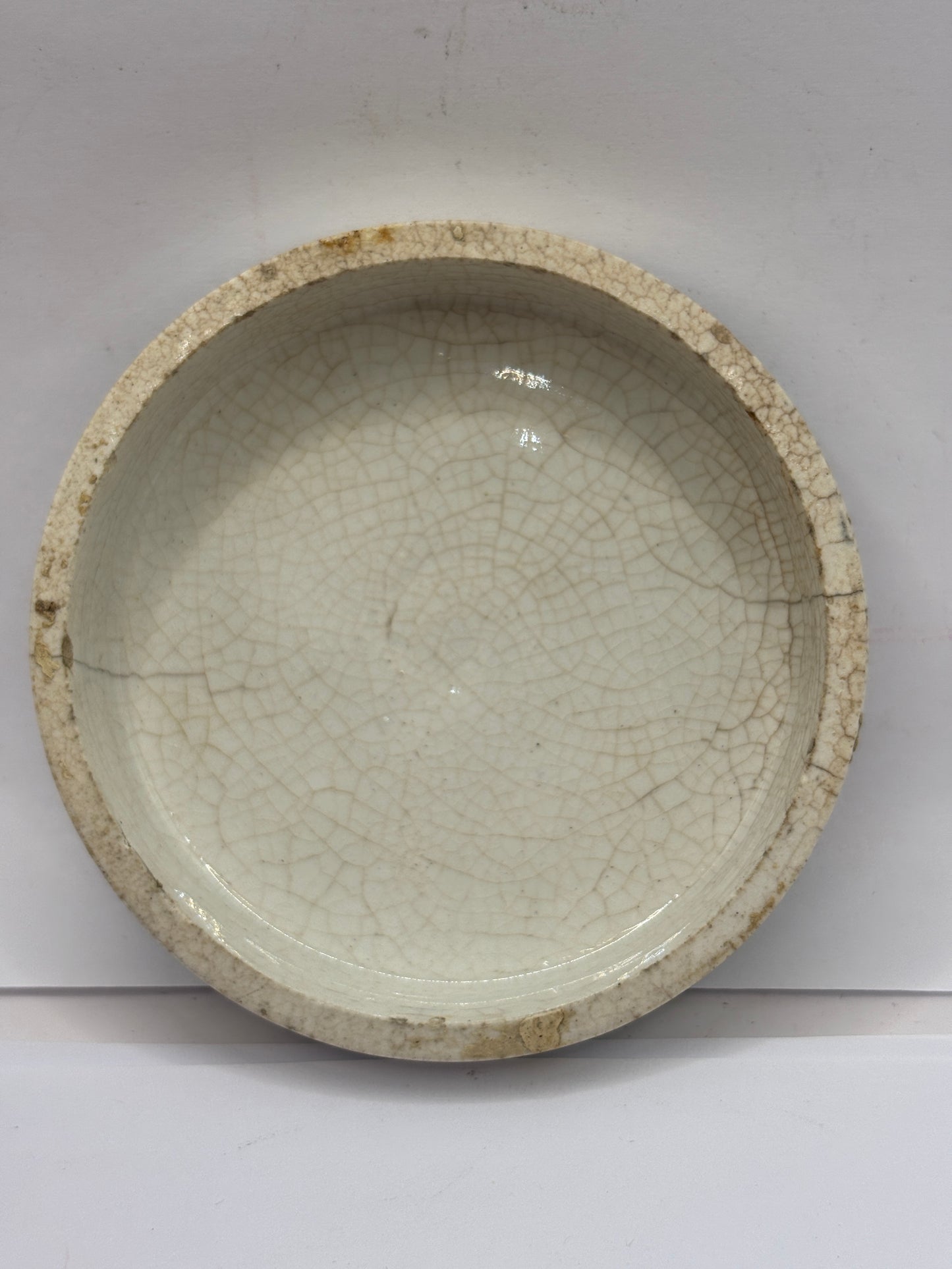 Old advertising lid, Woods dandruff pomade. Repaired