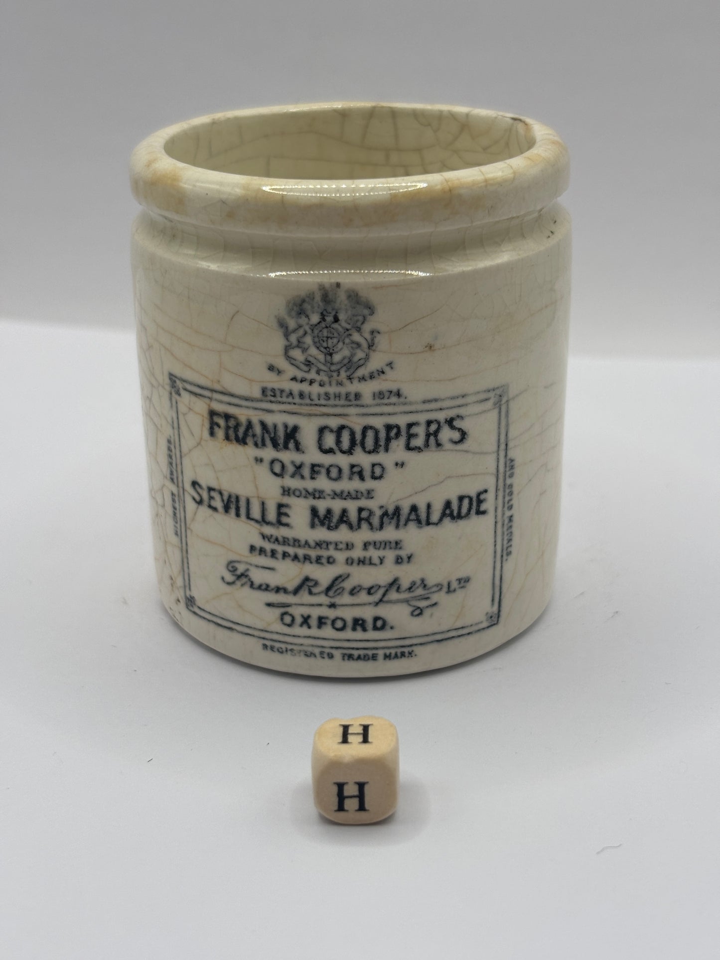 Old small sample size frank coopers marmalade jar (H) 6.7cms
