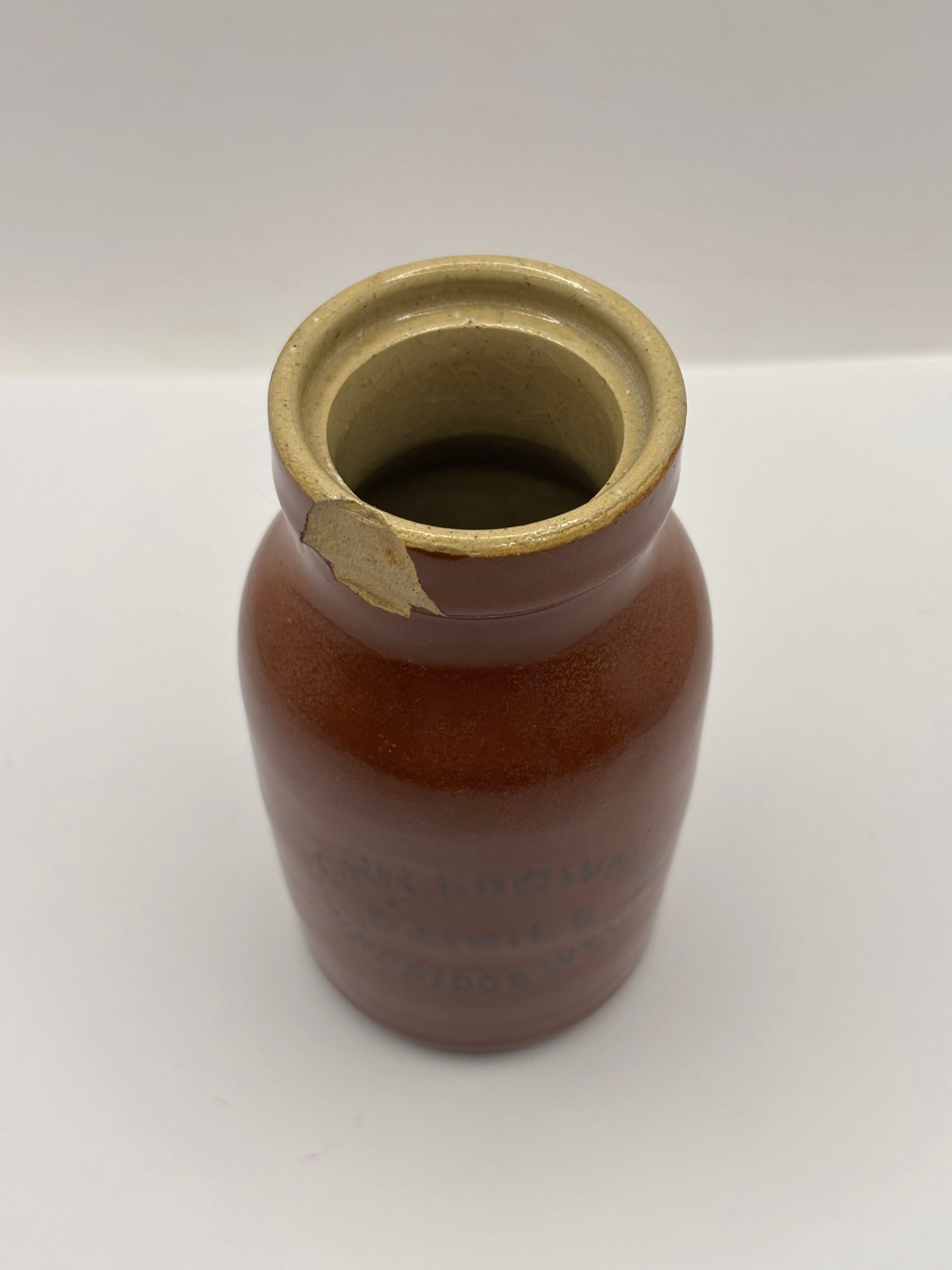Old Tunbridge wells cream pot. Damaged