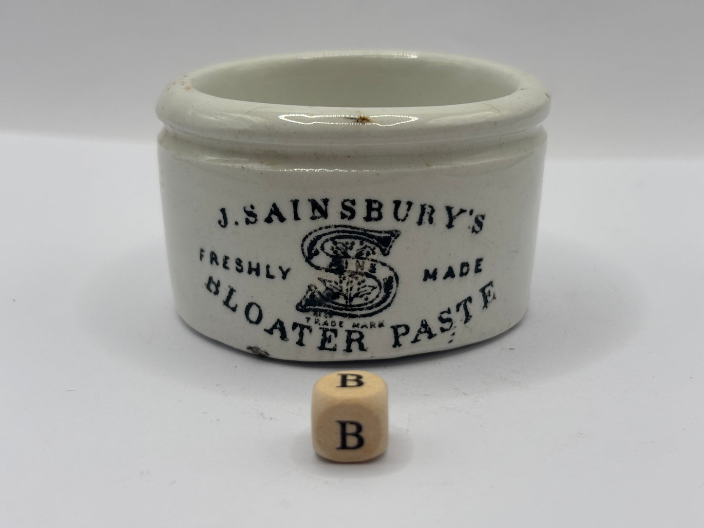 Old sainsburys advertising pot, Bloater paste (B)