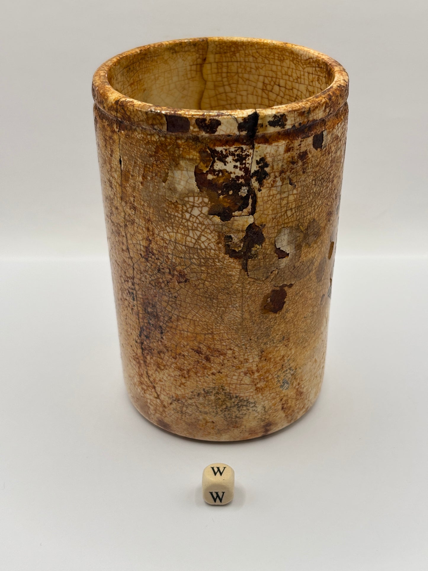 Old 1lb James Keiller Dundee marmalade jar (w) damaged
